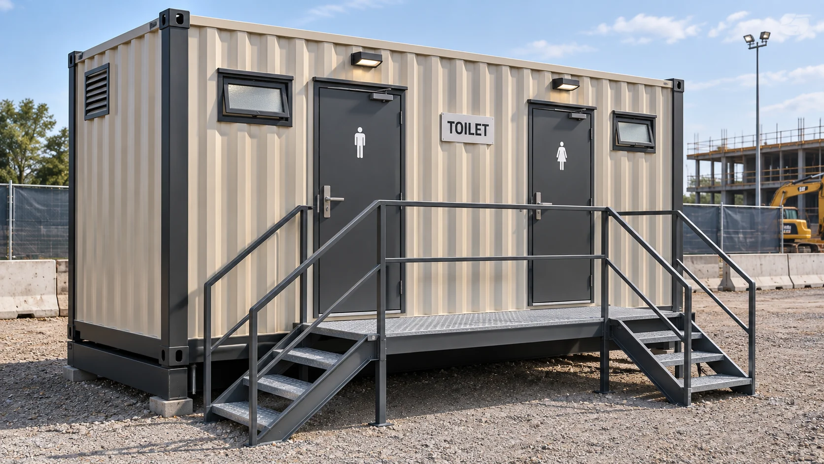 20 ft container toilet block