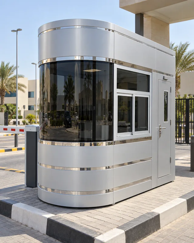 Curved premium security cabin