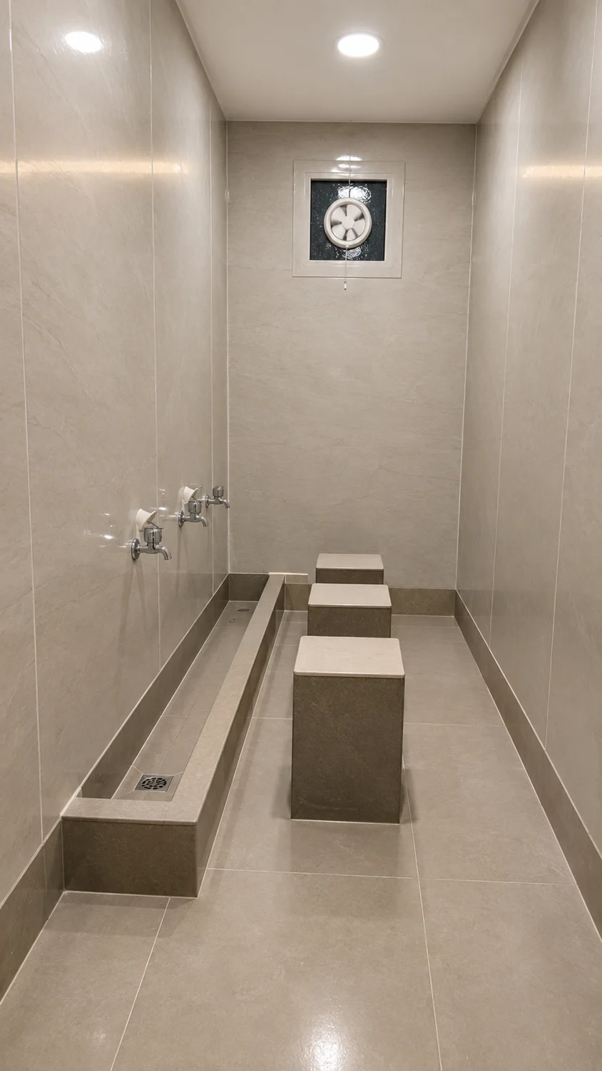 Wudu washing area